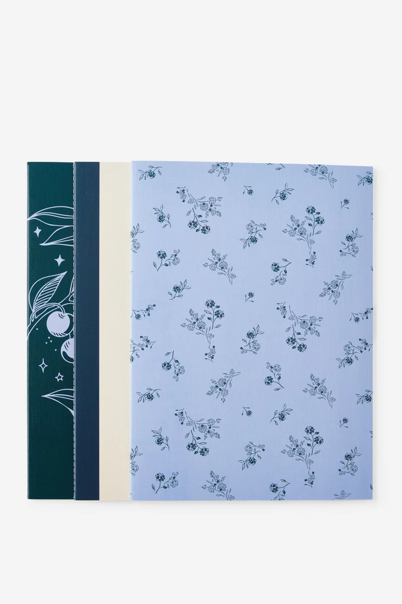 Typo A4 3 Pack Lined Notebooks